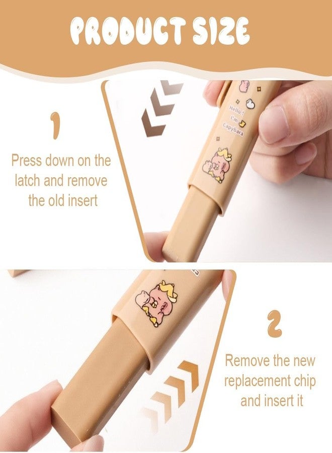 URM ممحاة على شكل قاطع للأطفال (قاطعان + 4 ممحاة) | مجموعة ممحاة برسومات كرتونية مع علبة منزلقة | تصميم كرتوني لطيف | ممحاة أقلام رصاص غير سامة للأدوات المدرسية وهدايا تذكارية - Image 5